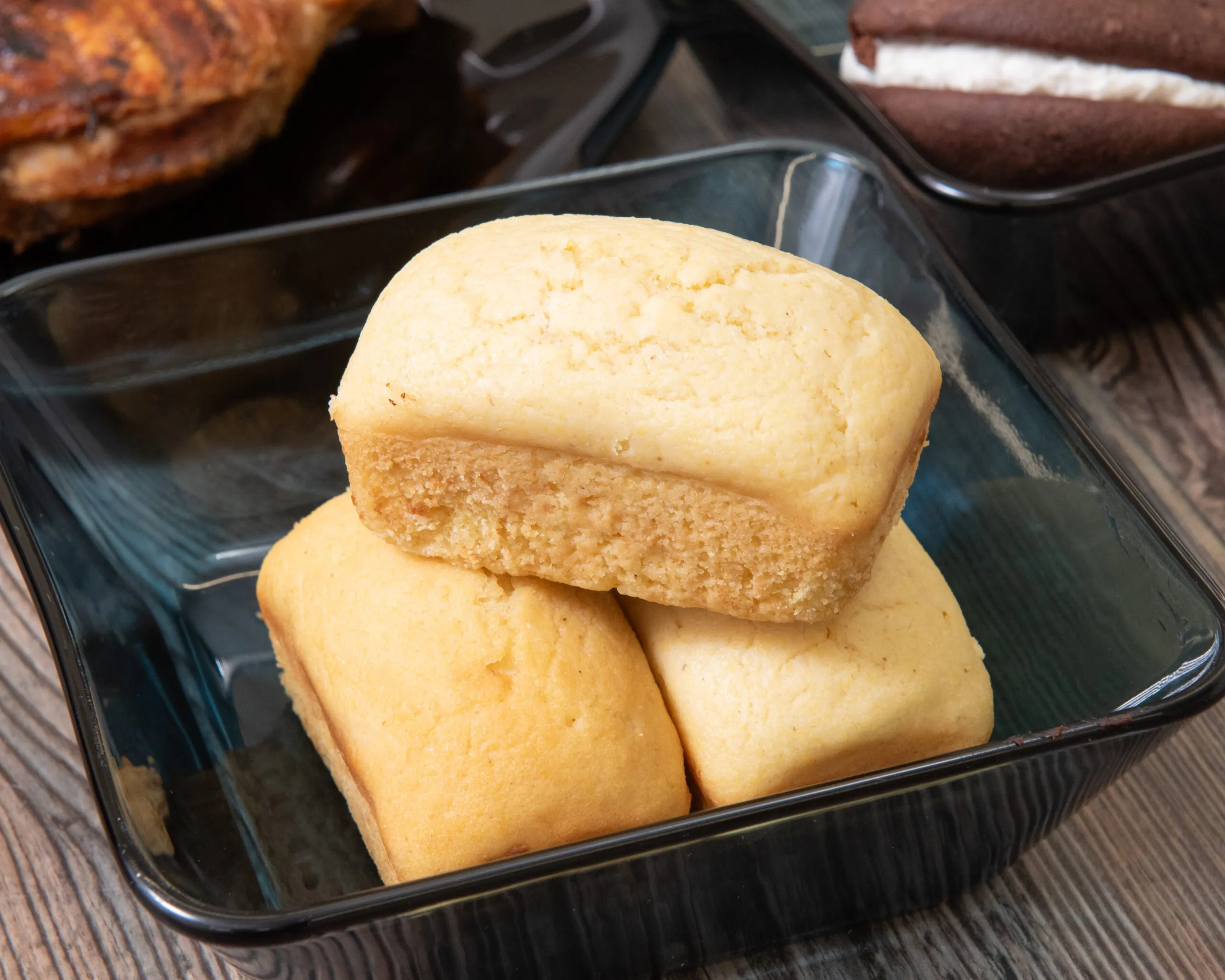 Close-up of cornbread muffins at Bell's Breakaway.