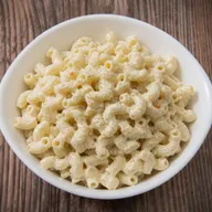 Creamy macaroni salad in a bowl